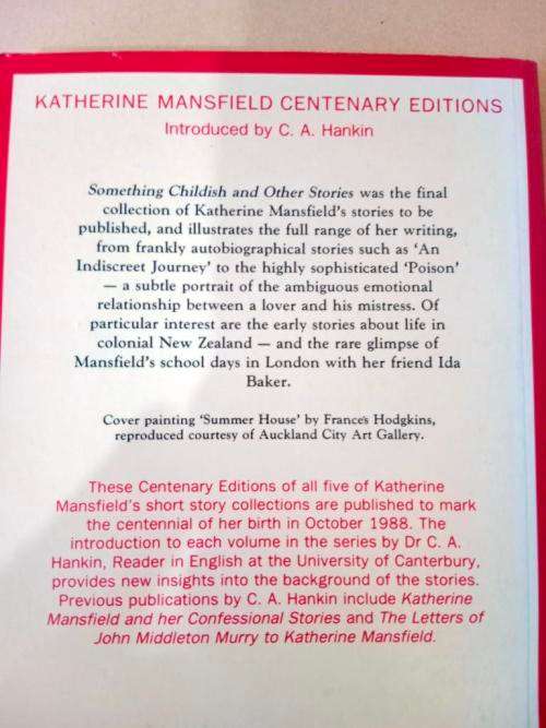 Something Childish and other Stories, Katherine Mansfield