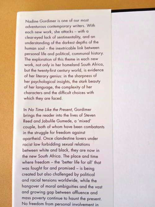 No Time Like The Present, Nadine Gordimer