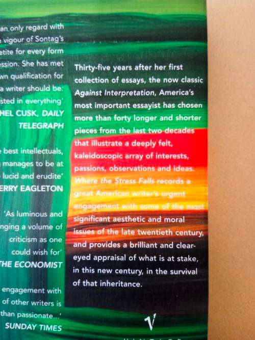 Where the Stress Falls, Susan Sontag (Essays)