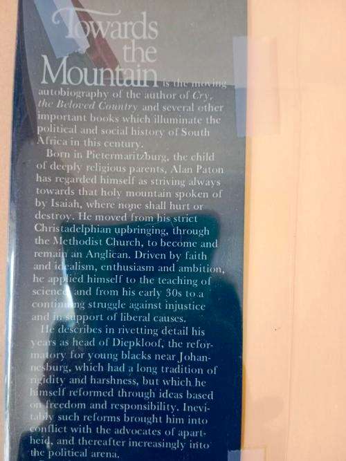 Towards the Mountain, Alan Paton [first edition]