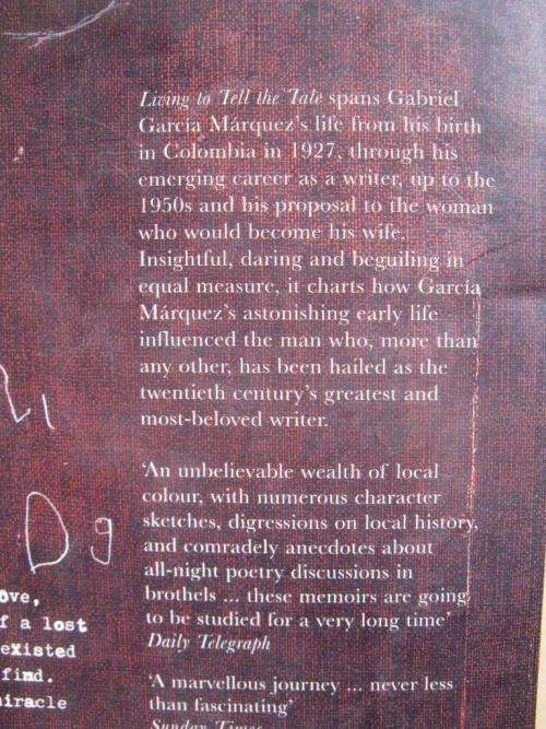 Living to Tell a Tale, Gabriel García Márquez