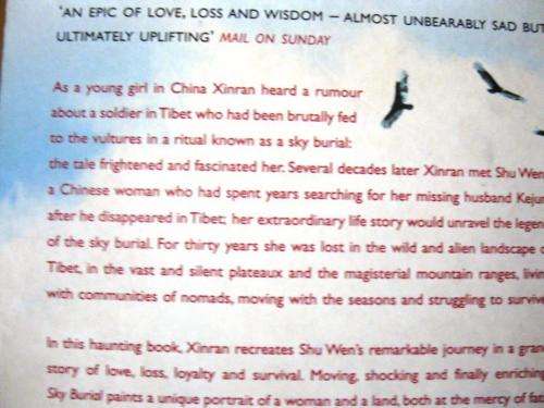 Sky Burial, Xinran