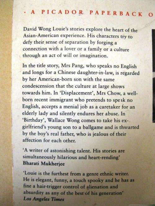 Pangs of Love - Stories, David Wong Louie