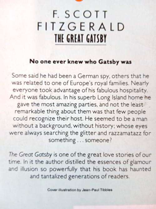 The Great Gatsby, F. Scott Fitzgerald