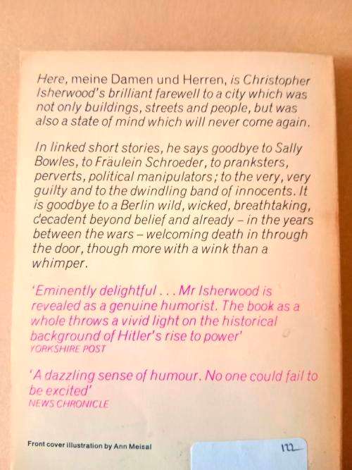 Goodbye to Berlin, Christopher Isherwood