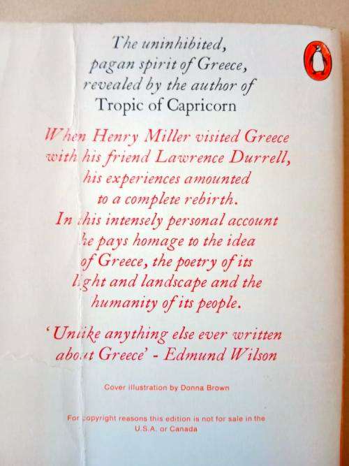 The Colossus of Maroussi, Henry Miller