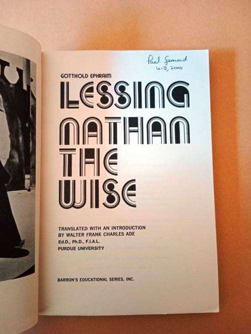 Nathan the Wise, Gotthold Ephraim Lessing