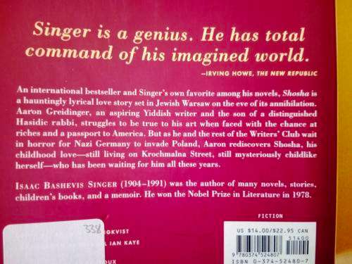 Shosha, Isaac Bashevis Singer