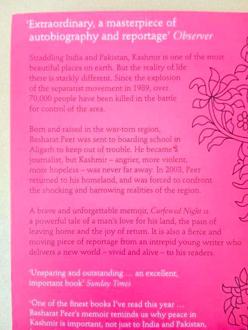 Curfewed Night - A Memoir of War in Kashmir, Basharat Peer
