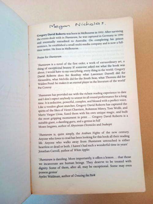 Shantaram, Gregory David Roberts