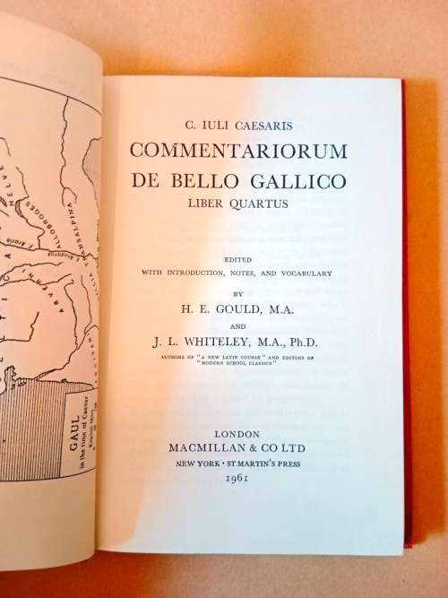 Gallic War, Book IV, Caesar, ed. H.E. Gould and J.L. Whitely [in Latin with English notes]