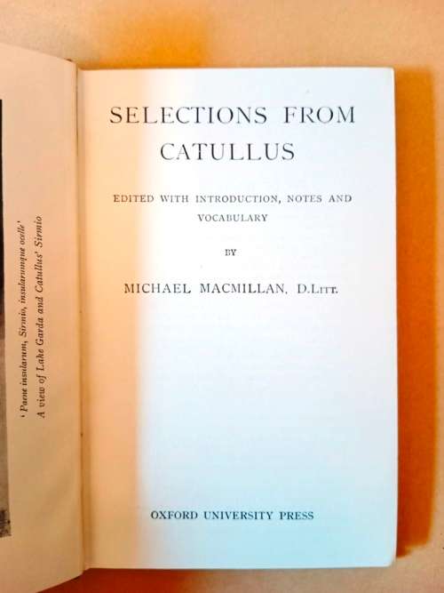 Catullus Selections, edited by M. Macmillan [in Latin with notes in English]