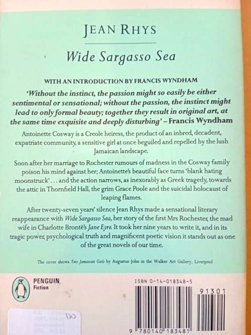 Wide Sargasso Sea,  Jean Rhys