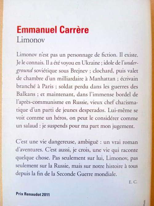 Limonov, Emmanuel Carrère
