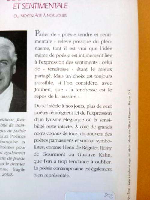 Les plus belles pages de la poésie tendre et sentimentale, Jean Orizet