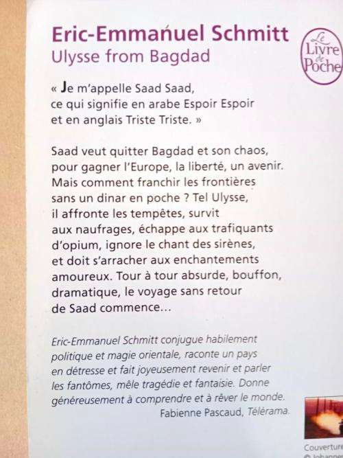 Ulysse from Bagdad, Eric-Emmanuel Schmitt