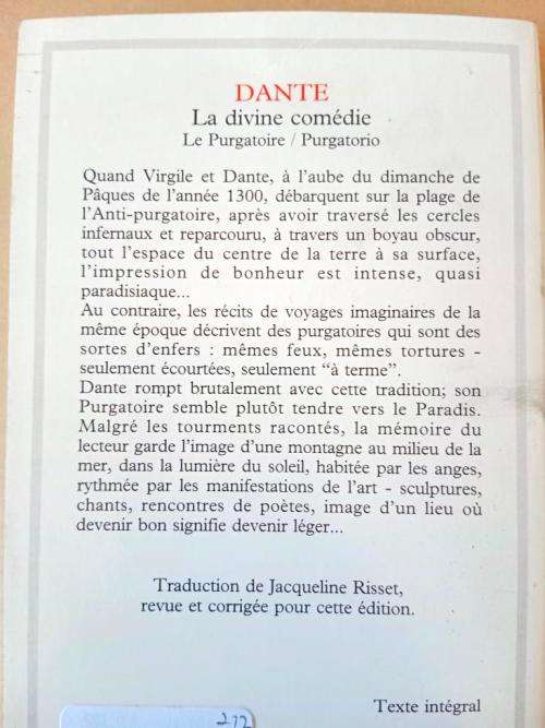 La divine comédie, Le Purgatoire, Dante