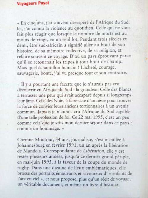 Aurores sud-africaines, Corinne Moutout