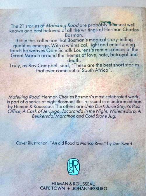 Mafeking Road, Herman Charles Bosman