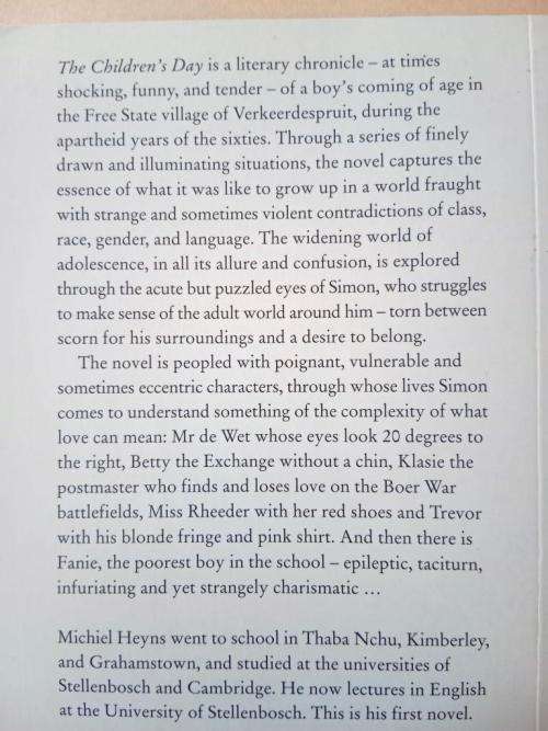 The Children`s Day, Michiel Heyns
