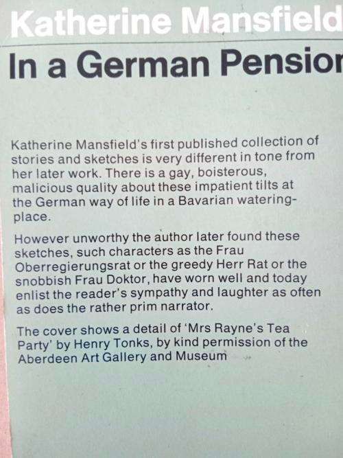 In a German Pension, Katherine Mansfield