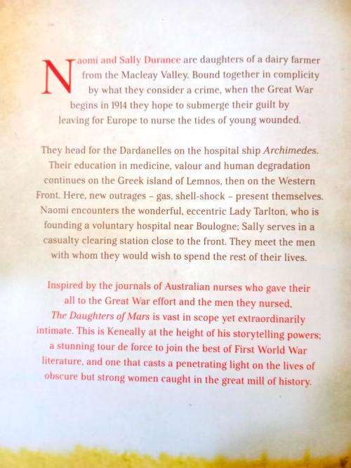 The Daughters of Mars, Tom Keneally