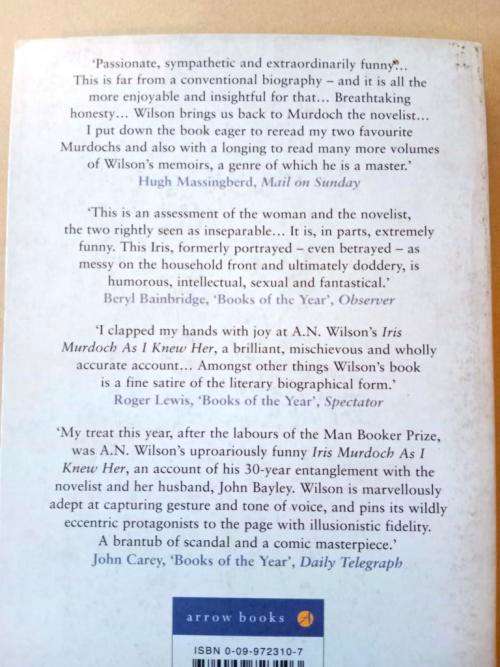 Iris Murdoch - As I Knew Her, A.N. Wilson