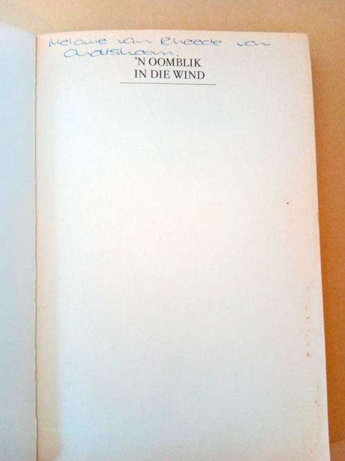`n Oomblik in die Wind, André P. Brink