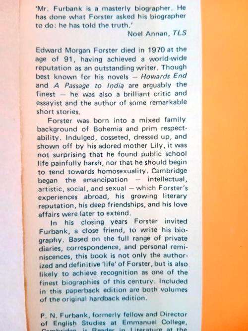 E.M. Forster: A Life, P.N. Furbank