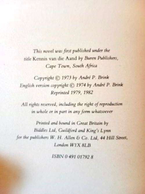 Looking on Darkness, André P. Brink