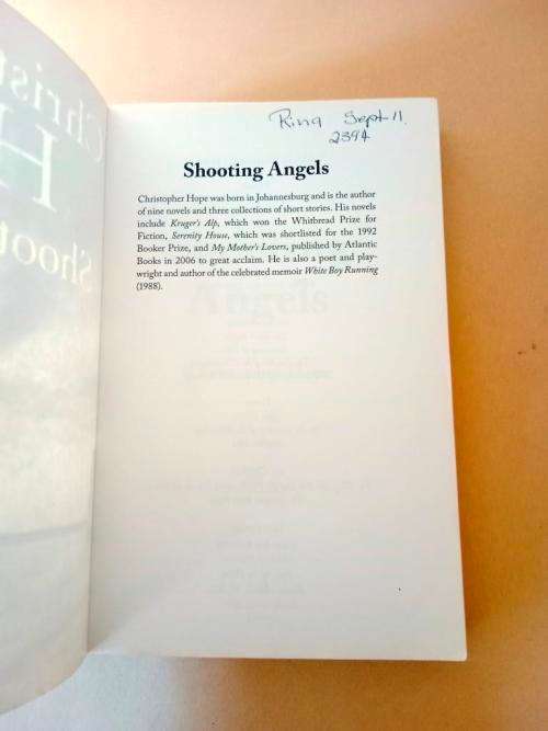 Shooting Angels, Christopher Hope