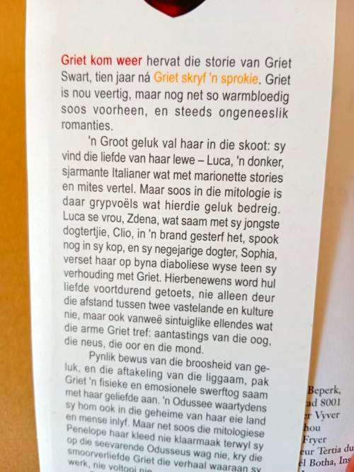 Griet Kom Weer, Marita van der Vyver