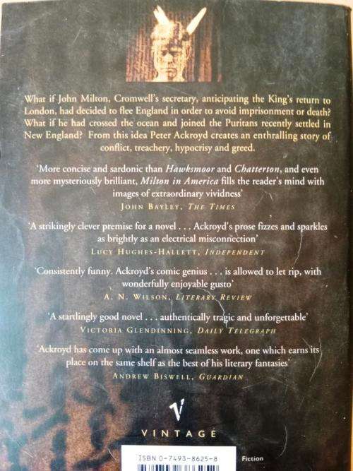 Milton in America, Peter Ackroyd