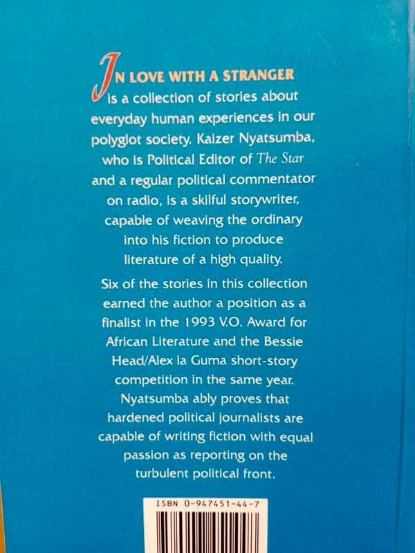 In Love with a Stranger and Other Stories, Kaizer Nyatsumba