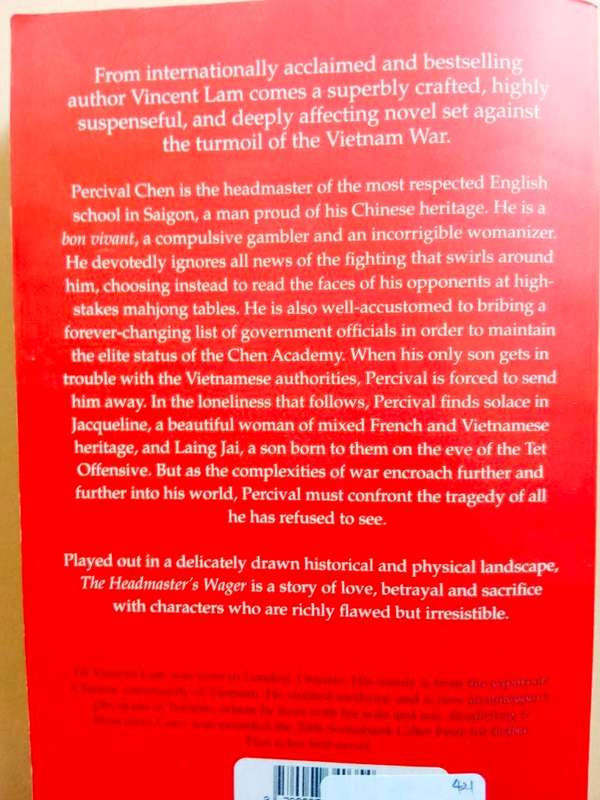 The Headmaster`s Wager, Vincent Lam