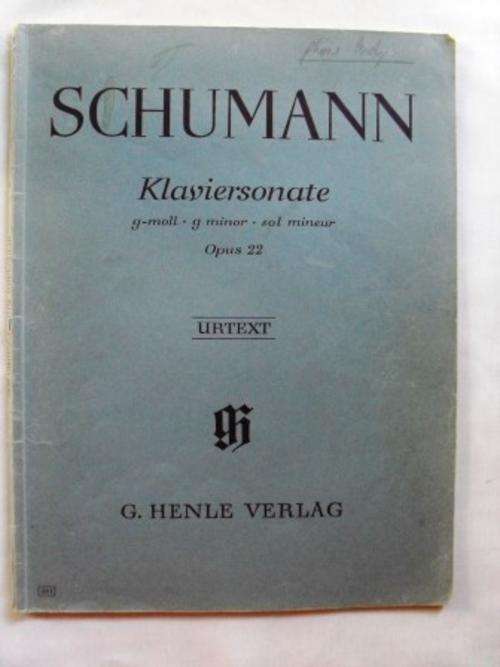Piano Sonata in G minor, opus 22, Robert Schumann
