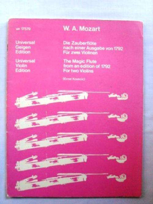 The Magic Flute, arranged for 2 violins, W.A. Mozart