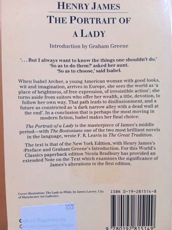 The Portrait of a Lady, Henry James