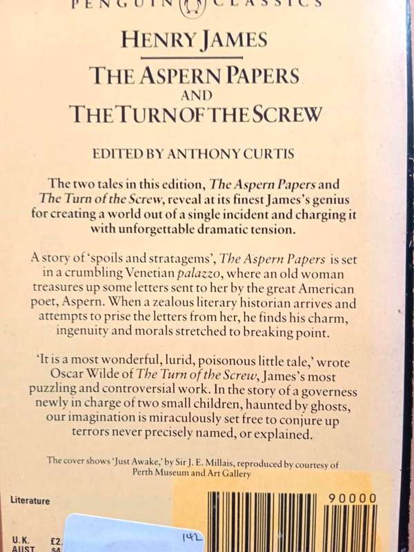 The Aspern Papers and Turn of the Screw, Henry James