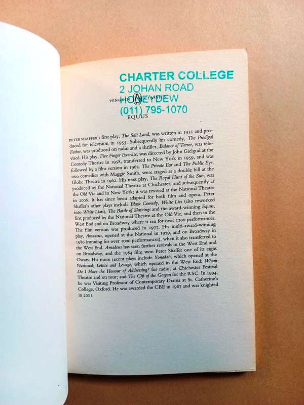 Equus, Peter Shaffer