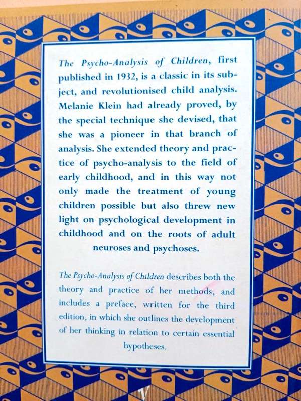 The Psycho-Analysis of Children, Melanie Klein