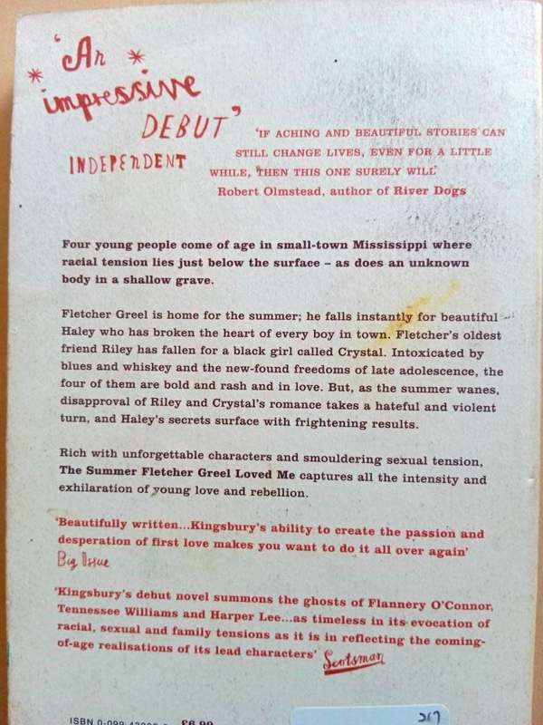 The Summer Fletcher Greel Loved Me, Suzanne Kingsbury