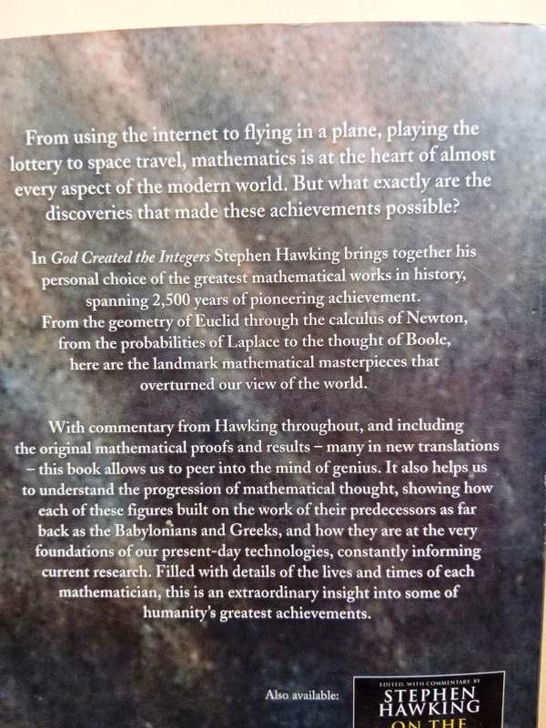 God Created the Integers, edited and with commentary by Stephen Hawking
