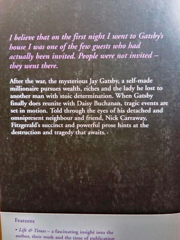 The Great Gatsby, F. Scott Fitzgerald