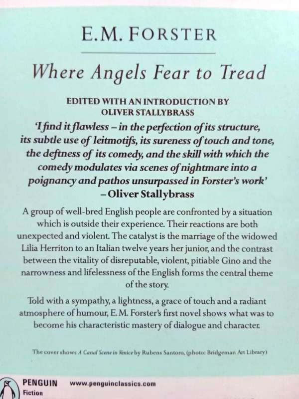 Where Angels Fear to Tread, E.M. Forster