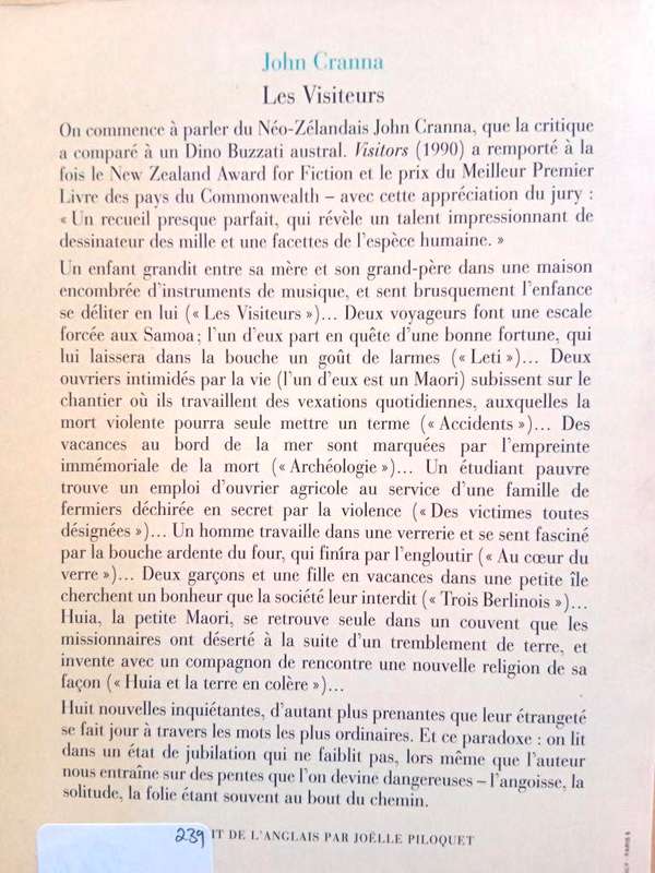 Les Visiteurs, John Cranna