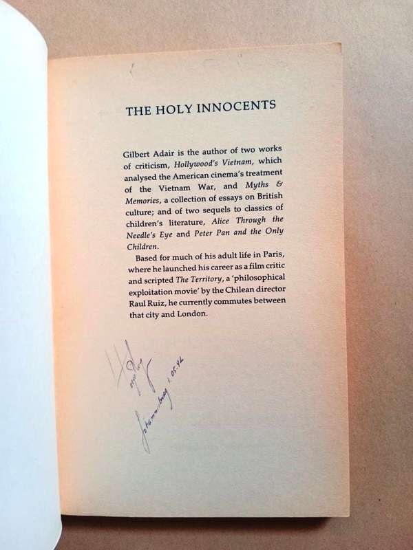 The Holy Innocents, Gilbert Adair