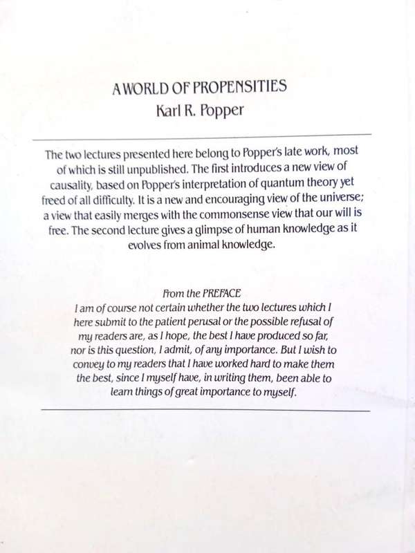 A World of Propensities, Karl Popper