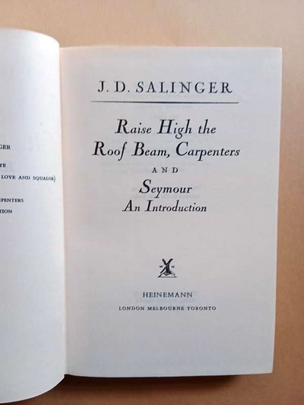 Raise High the Roof Beam, Carpenters and Seymour - An Introduction, J.D. Salinger