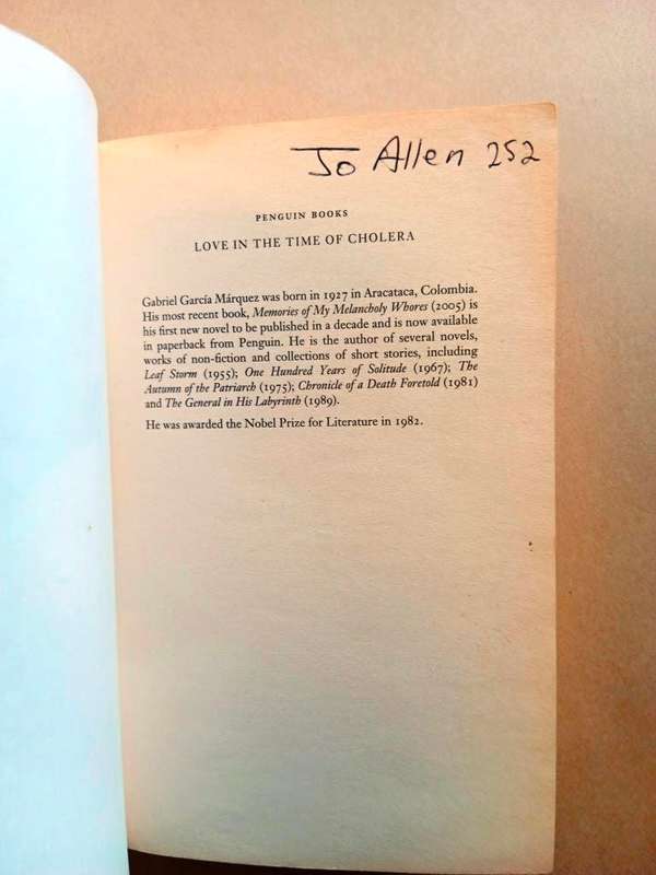 Love in the Time of Cholera, Gabriel García Márquez